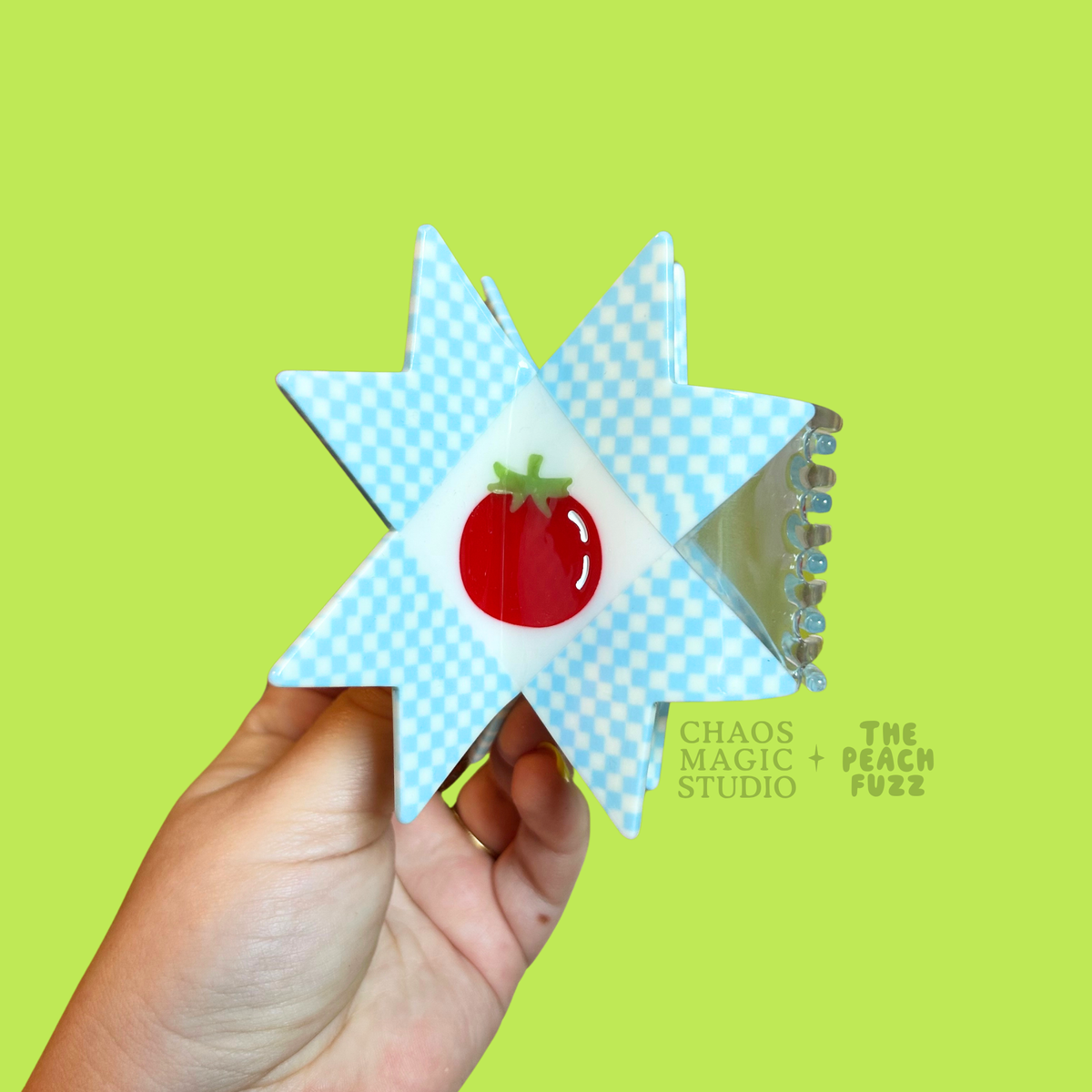 Tomato Quilt Hair Claw  TPF x Chaos Magic Studio