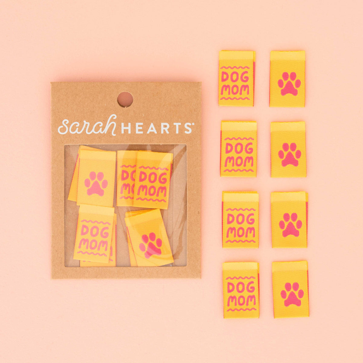 Dog Mom Woven Sewing Quilt and Garment Labels